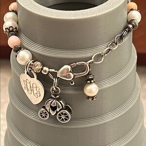 Elegant Pearl and Pink Bead Bracelet Child size